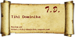 Tihi Dominika névjegykártya